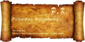 Polonkai Kolombusz névjegykártya